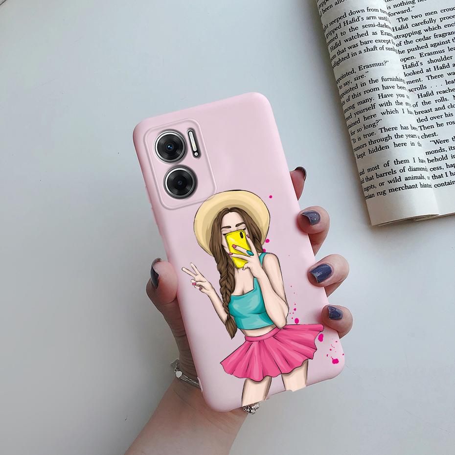 Case For Xiaomi Redmi 10 5G Case Silicone Soft Cute Pretty Girls Cover Funda For Xiaomi Redmi 10 5G 22041219G 22041219NY Bumper
