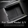 For Tesla Model 3 Model Y 2022 Storage Box Car Central Armrest Flocking ABS Storage Box Organizer Model 3 2023 Accessories