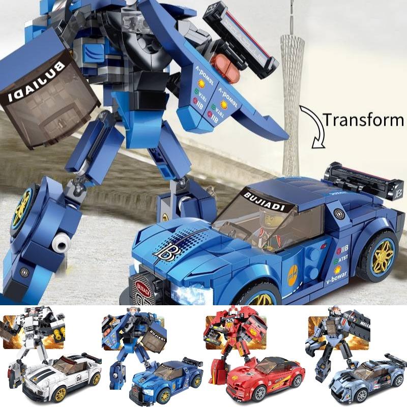 Крутой и реалистичный робот для самостоятельной сборки для детей, игрушка из АБС-пластика, строительные блоки из мелких деталей