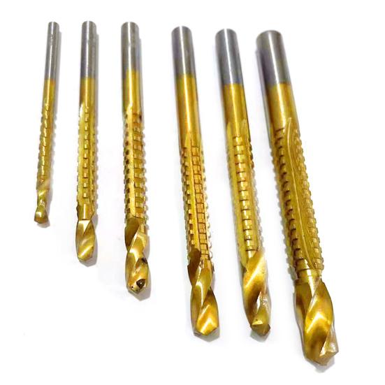 6 шт. 3/4/5/6/6.5/8 мм спиральные сверла из кобальта, сверхпрочные круглые сверла из нержавеющей стали, твердого металла, алюминия, пластика, режущие сверла, деревообрабатывающие инструменты