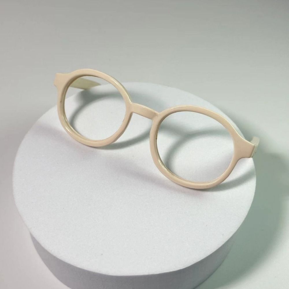 Plastic Round Transparent Glasses Doll Accessory Doll Mini Glasses Doll Round Glasses Children Toy