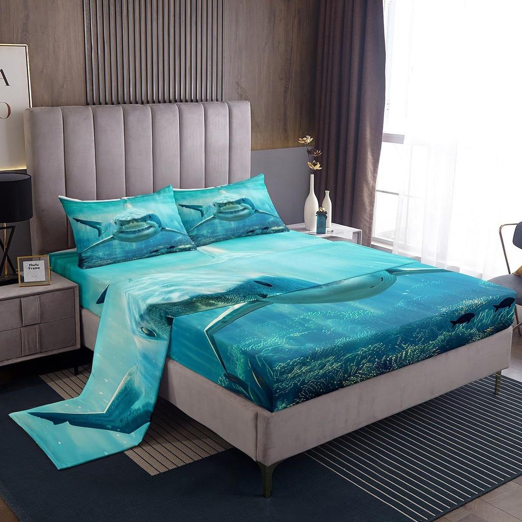 Color tie-dye swirl pattern bed hat four-piece bedding set bedroom dormitory bedding decoration