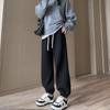 Coffee Windproof Pants Women's Autumn High-waisted Loose Casual Sweatpants Tied Feet Maillard Color Harlan Sweatpants