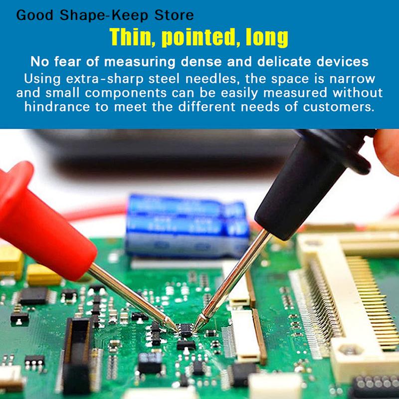 20A 1000V Digital Multimeter Test Heads Needle Pin Voltmeter Silicone Multi Meter Head Wire Pen Kit for Electrical Testing