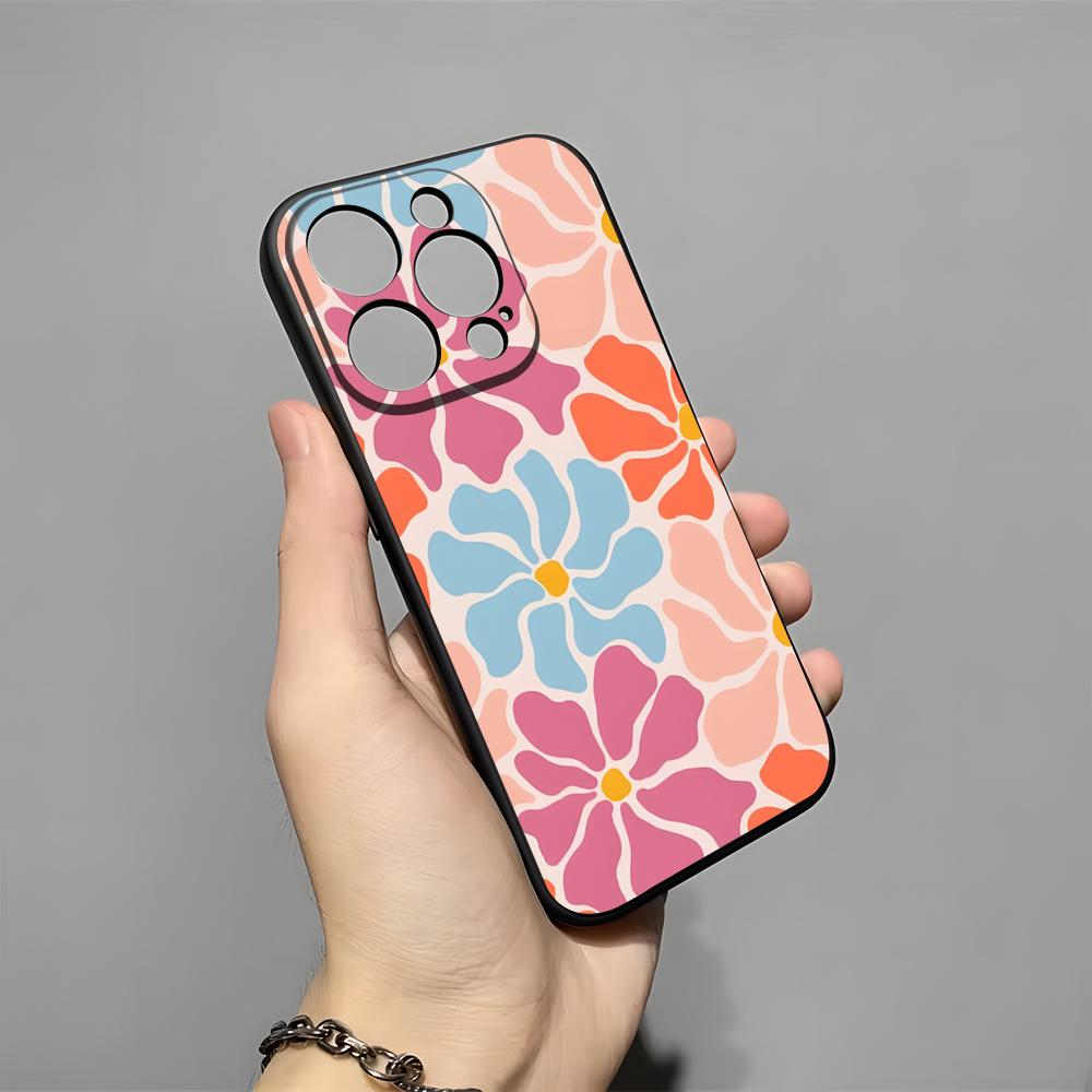 Розовый абстрактный цветок Чехол для телефона Для IPhone 17 Pro Max 16 15 14 Pro Max 13 11 X Xs Xr 8 7Plus Силиконовый чехол