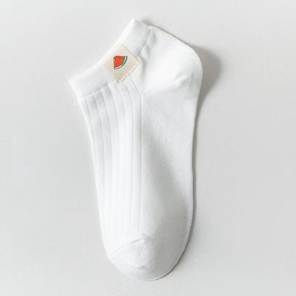 Shallow Mouth Ankle Low Sock Fruit Pattern Decor Boat Socks Comfortable Women Short Socks Summer