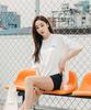 Tyubeuteuli Women'S Basic Loose Fit Short Sleeve Rash Guard B604 Ivory