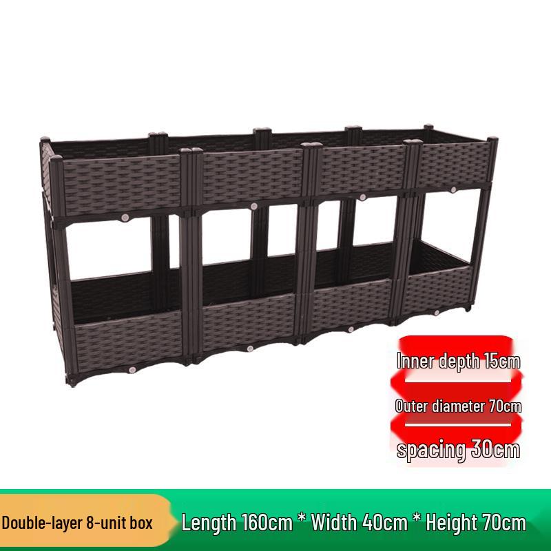 Large Thickened Plastic Vegetable Planter for Outdoor, Courtyard, Rooftop, Balcony