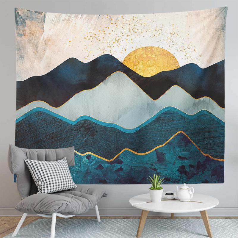 Karda Sunrise Mountain Print Pattern гобелен для дома, гостиной, спальни, Настенный декор, тканевый гобелен