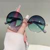 Vintage Round Sunglasses Men New Fashion Gradient Multi-color Sun Glasses Women Trendy Luxury Brand Design Casual Shades