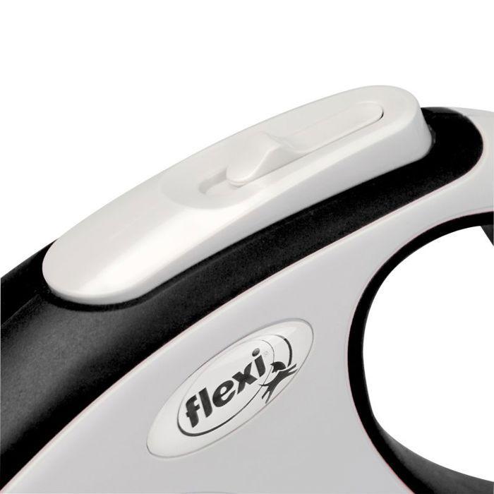 Laisse enrouleur - FLEXI - New Comfort - Sangle 5m - Pour chiens jusqu'à 15kg - Noir