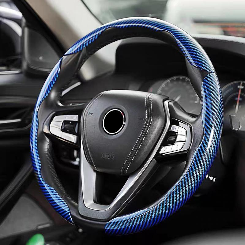 2pcs Non-Slip Carbon Fiber Car Steering Cover Interior Accessory Wheel Cover For Mercedes Benz AMG W212 W211 W213 W203 W205 W204 MY6