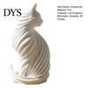 Декоративные скульптуры для современного интерьера 3D-печатная скульптура кошки, стиль матовая статуэтка, Черно-белый арт-декор, Настольное украшение из PLA, Эстетика дома