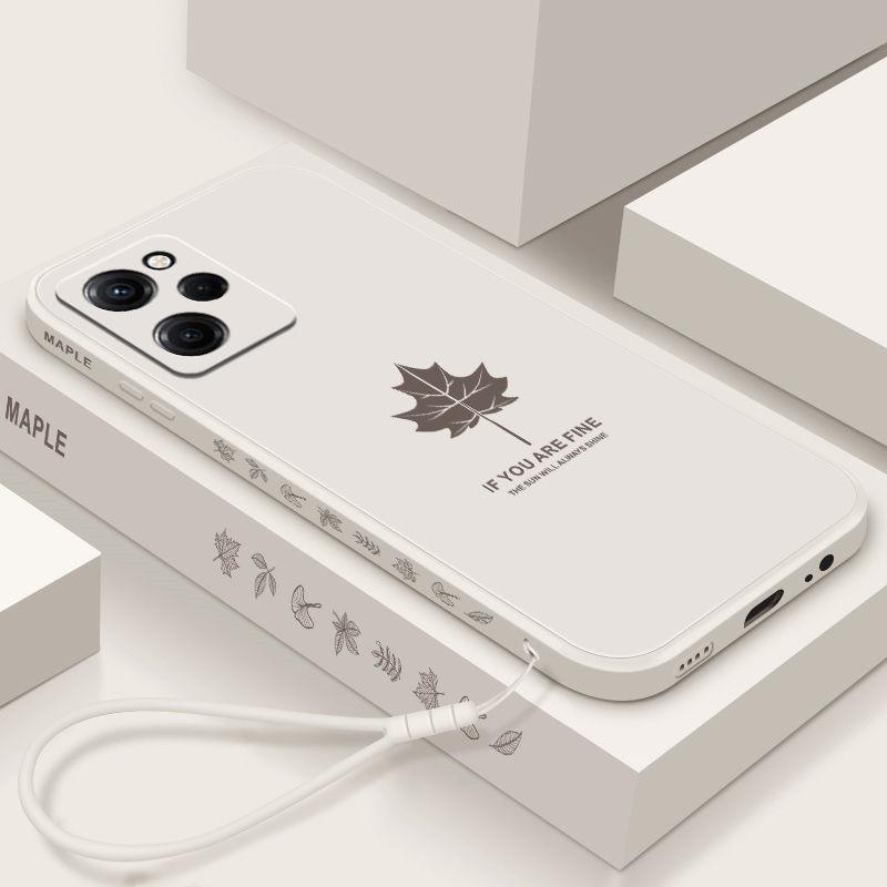 Чехол для Xiaomi POCO X5 Pro, мягкий жидкий силикон, кленовый лист, защитная задняя крышка, чехол-оболочка для телефона Xiaomi POCO X5 X5Pro
