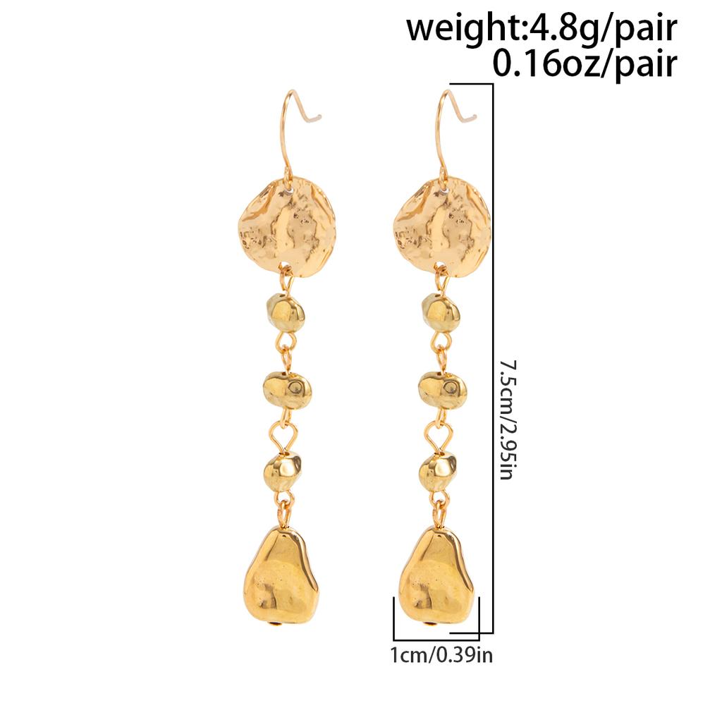 Ingemark Punk Elegant Irregular Geometry Drop Earrings for Women Trendy Metal Pierced Long Dangle Earrings 2026 New Year Jewelry