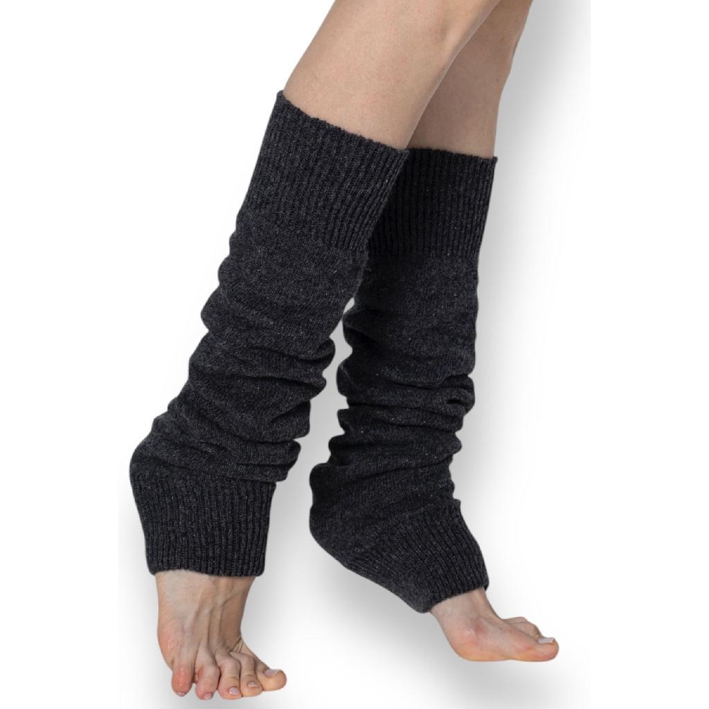 Натуральная шерсть черные зимние женские леггинсы толстые без стопы выше колена носки для йоги