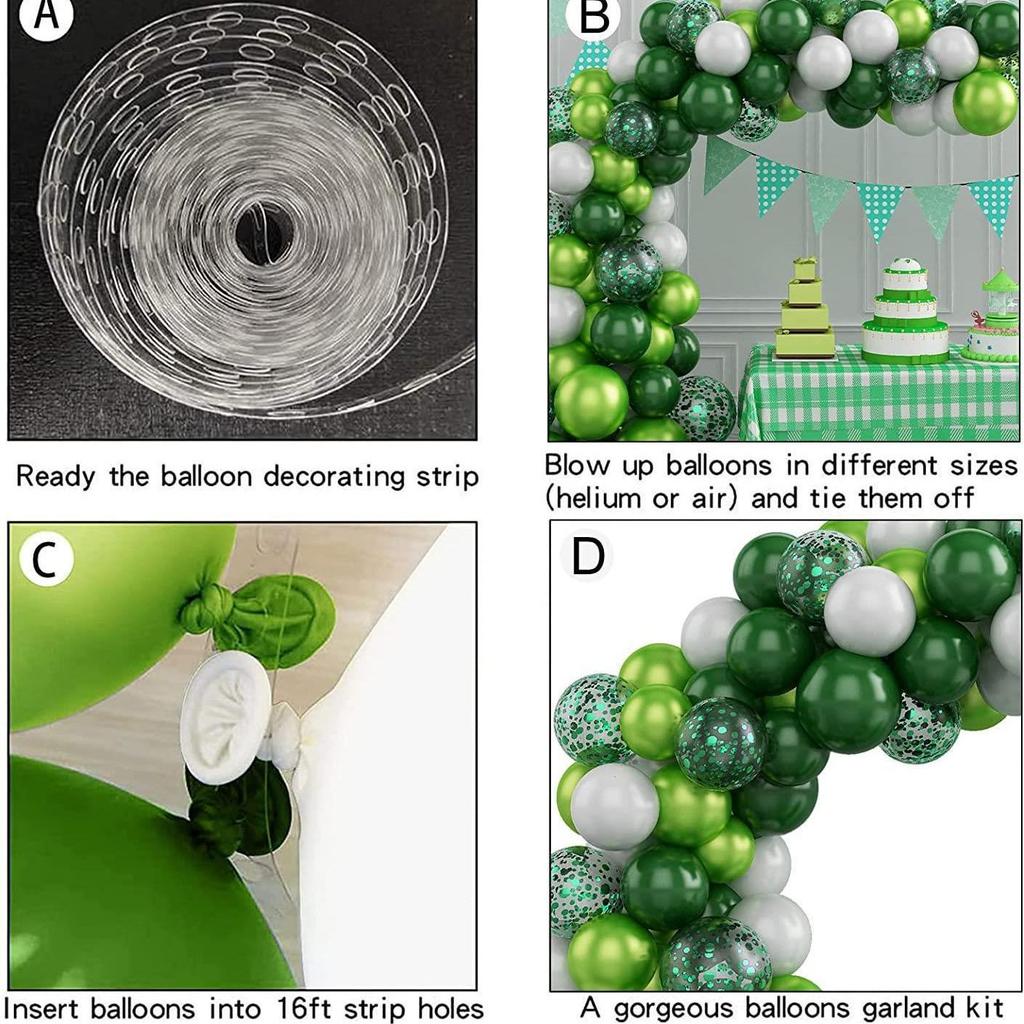 Набор гирлянды из темно-зеленых воздушных шаров на тему джунглей для украшения детского дня рождения или мероприятия