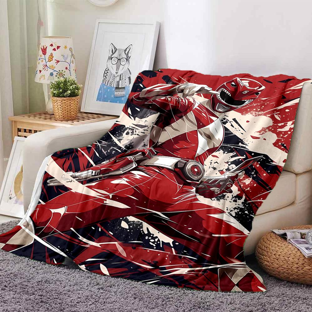 1Pc Power Rangers Teamup Blanket For Couch Bed Plush Cozy Fuzzy Blanket Super Soft Warm Blankets For Fall And Winter 0918261