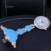 Women Lady Cute Love Heart Quartz Clip-on  Nurse Pocket Watch