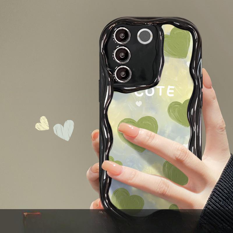 Применимо к Vivos18/17pro Чехол для мобильного телефона X100/90 Green Love Chain Y77/52s Пара Силиконовый Мягкий