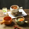 Ceramic Milk Pot, Breakfast Tableware, Ceramic Handle Bowl, Household Noodle Soup Bowl, Commercial Baking Oven, Baking Bowl