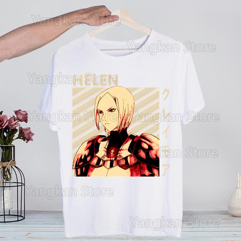 Claymore Anime Clare Miria Unisexga Waifu Unisexs Tshirt Cute Printing Shirt Fashion Tshirt For Unisex Casual Tops Short Sleeve Shirt