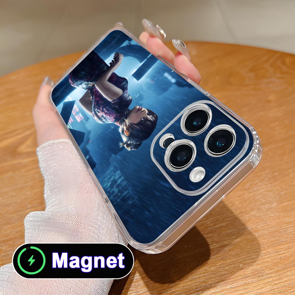 Прозрачный чехол из ТПУ Magsafe для мобильного телефона с изображением Аны де Армас для iPhone 17 16 15 14 13 12 11 Air Pro Max Plus Mini Цветной чехол