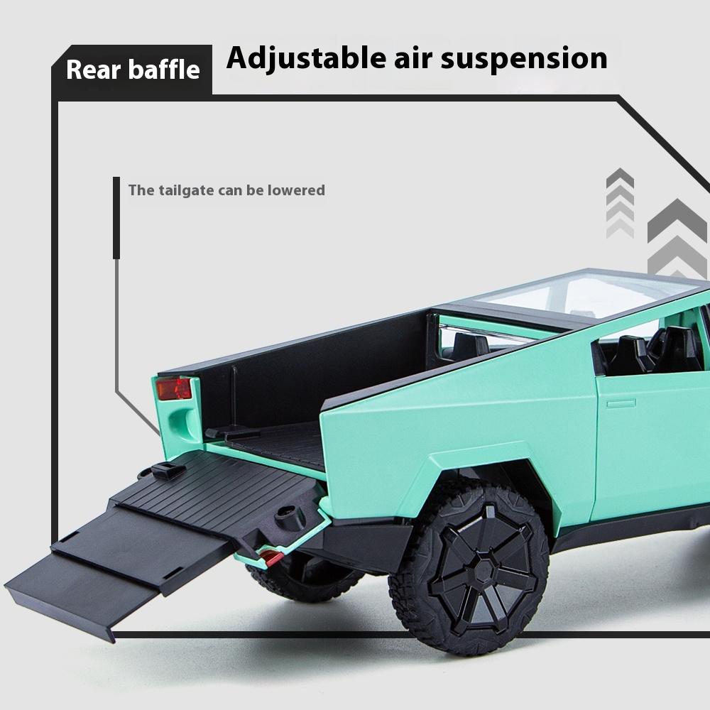 1/24 Tesla Cybertruck Пикап Сплав Модель Автомобиля Литье под Давлением Металлическая Игрушка Внедорожники Модель Автомобиля Симуляция Звука и Света Детские Игрушки Подарок