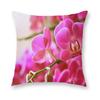 Цветная квадратная наволочка из полиэстера с цветком орхидеи из персиковой кожи, наволочка на скрытой молнии, 45x45 см, домашний декор для гостиной