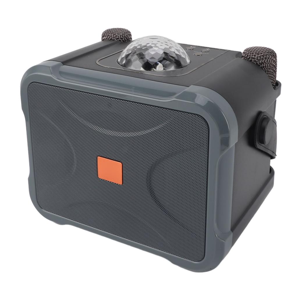 Беспроводной Bluetooth-динамик с чистым звуком, портативный ручной караоке-аппарат с двумя микрофонами для взрослых и детей