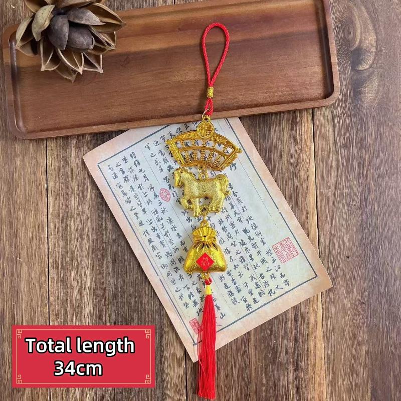 2026 Новый год Счастливое украшение Год Лошади Настенный подвесной орнамент Китайские автомобильные подвески Аксессуары Подарки на новоселье