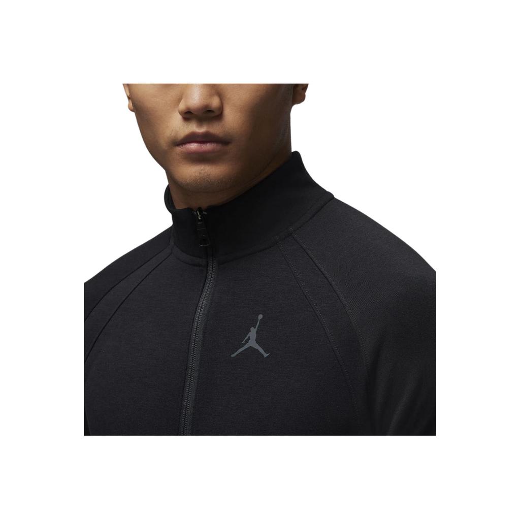 Jordan Logo Embroidered Slim Fit Pullover Sweatshirt Men Tops Black FB7564-010