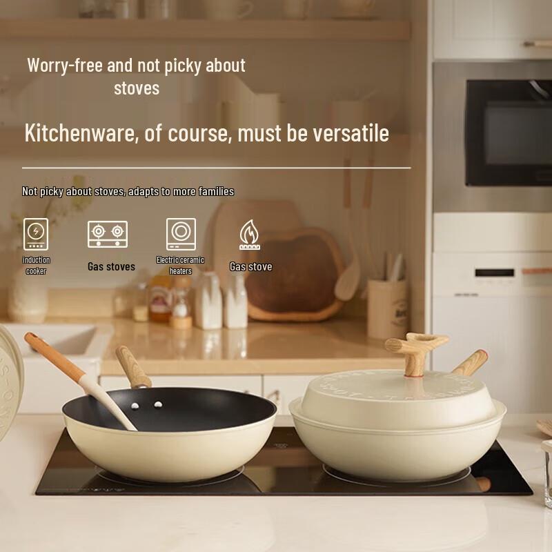 SUPOR Lightweight Red Dot Non-stick Wok