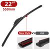 Двойная резиновая полоса Щетка стеклоочистителя автомобиля J-крючок U-образный универсальный бескаркасный автомобильный стеклоочиститель 14 "16" 18 "19" 20 "21" 22 "24" 26“