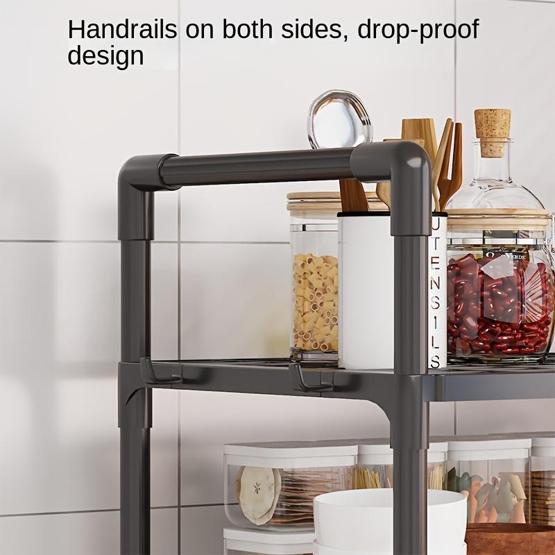 2-Tier Metal Kitchen Shelf, Countertop or Floor Storage for Spices, Utensils, Pots & Pans, Utensil Holder - Microwave & Double Oven Storage Organizer