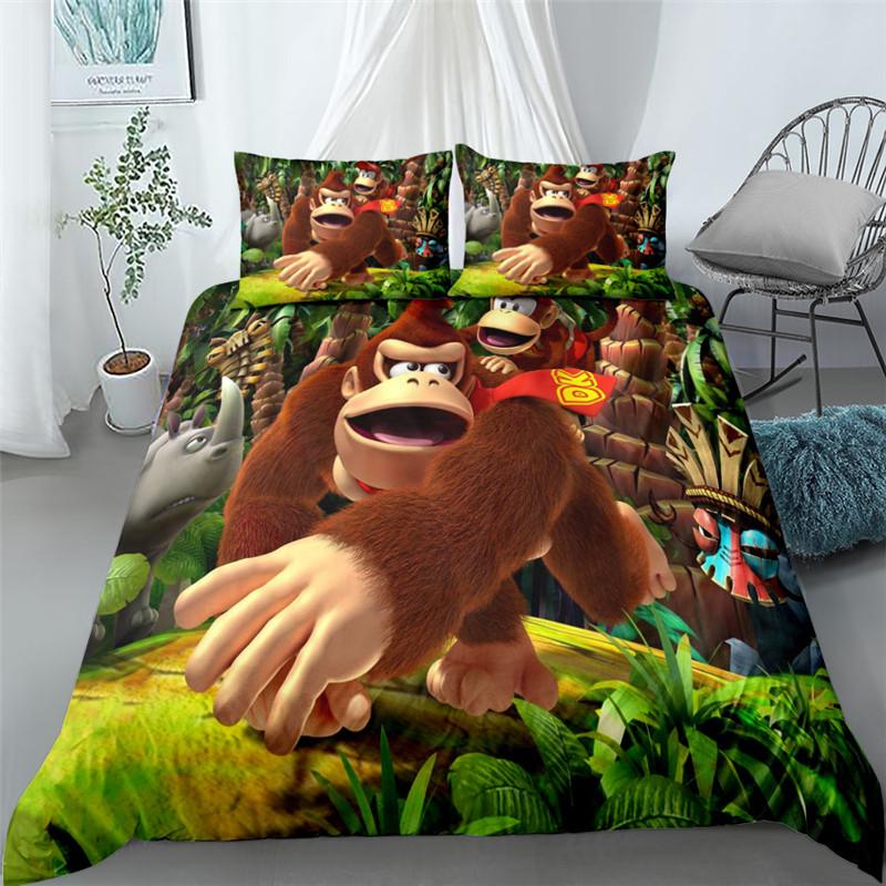 Комплект постельного белья Donkey Kong Switch Game Single Twin Double Queen King Cal King Size Комплект постельного белья