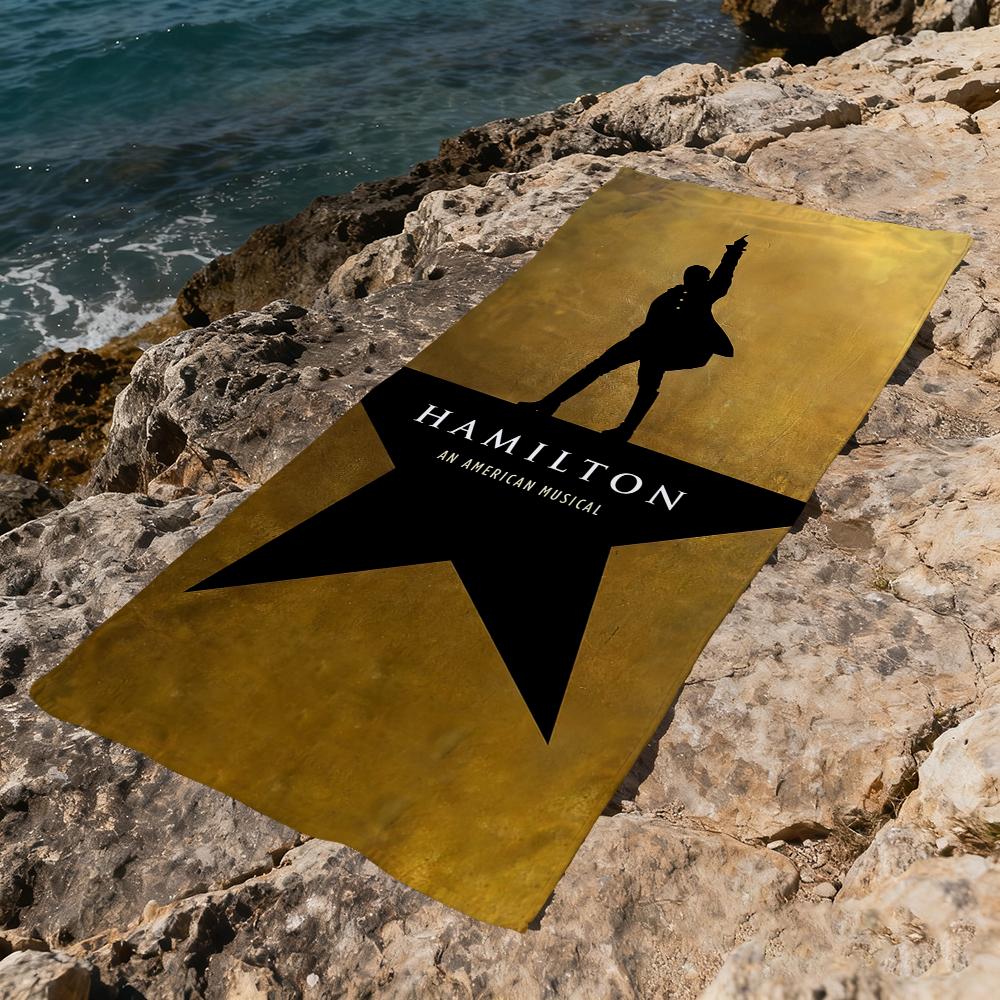 H-Hamilton-N ЛОГОТИП Полотенце Пляжное Быстросохнущее Мягкое Бассейн Полотенца Подарок для Путешествий Спортзал Душ Кемпинг спорт