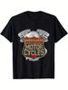 Men's Vintage 1966 Shovelhead Motorcycle T-Shirt - Black Heavy-Duty Biker Tee Wi