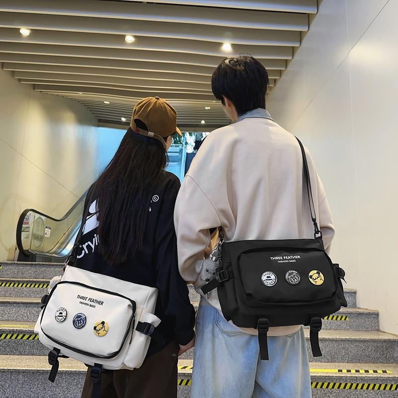 Teen Shoulder Bag Middle School Student Crossbody Bag Large Capacity Messenger Bag