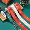 10Yards 2.5cm Merry Christmas Ribbon Bows for Gift Box Packaging Decoration Cake Bouquet Wrapping 2025 New Year Party Supplies