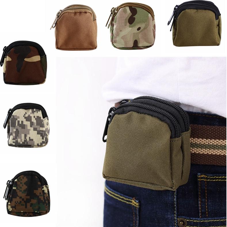 Открытый походный военный тактический мини-водонепроницаемый поясной мешок двухслойный кошелек для монет