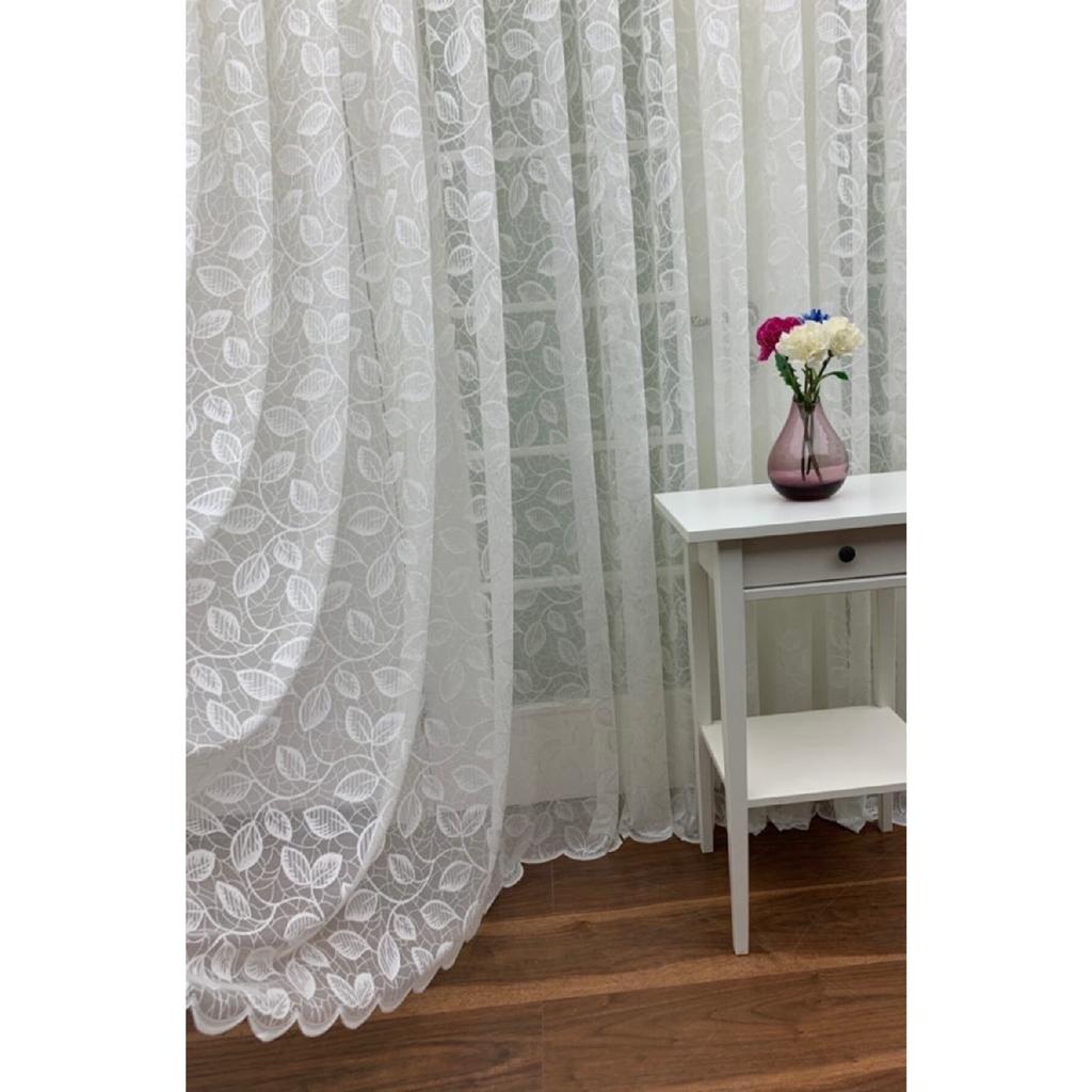 Занавес из тюля с французским кружевом в виде листьев, 250x260, редкая батарея, 1/2