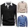 Новые осенние модные дизайнерские толстовки с воротником-поло для мужчин, повседневная и светская одежда, качественные хлопковые мужские толстовки