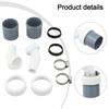 Washbasin Dishwasher Drain Hose 40mm Size Drain Pipe Connector Long-lasting Performance Secure Hose Connection