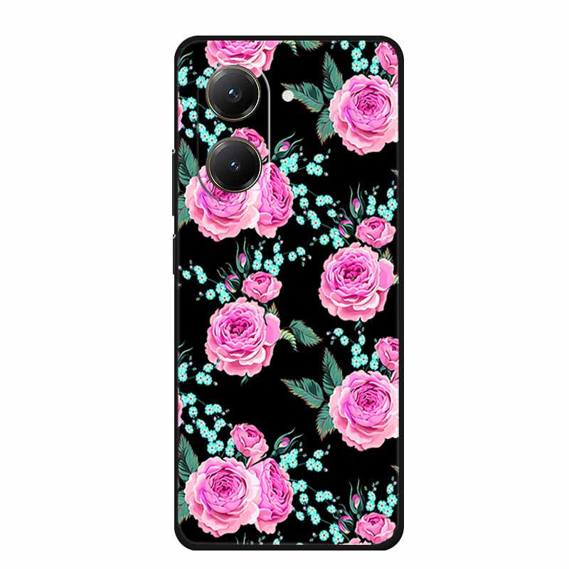 Черный силиконовый чехол для Xiaomi Poco X7 Pro M7 4G Plus Чехол Мультяшный Мягкий ТПУ Задняя крышка Для Poco C71 Redmi A5 4G Чехол для телефона C 71