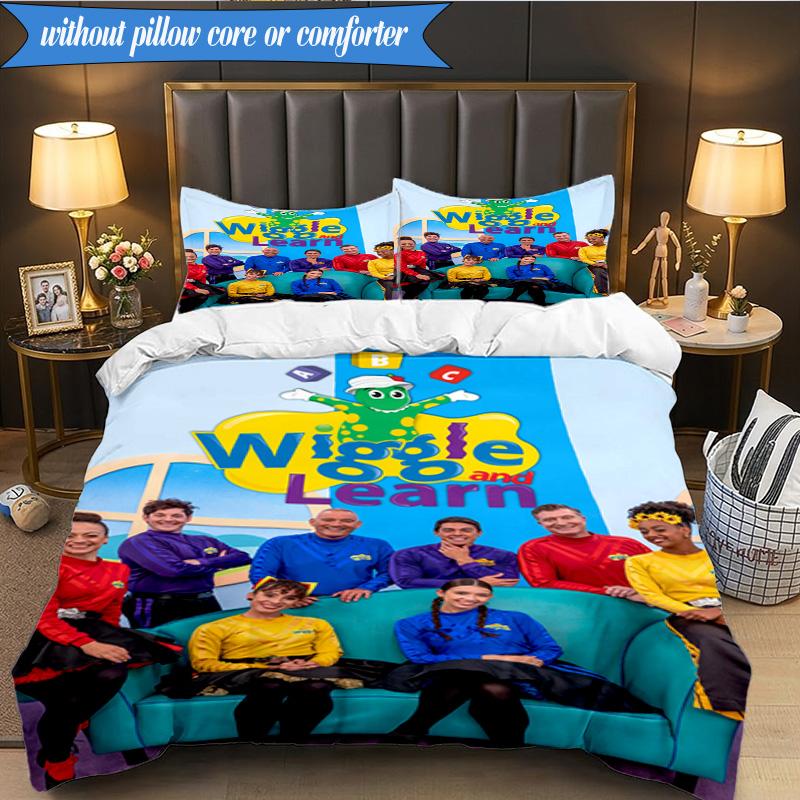 Wiggle And Learn Show 3pcs K-pop music group Bedding set,Ideal for Bedroom, Dormitory,Including Duvet Cover And 2pcs Pillowcases,Fan gifts