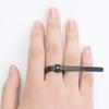 Set of 4 Finger Measurement Tools Practical Rings Sizer Measuring Scales Precise Finger Sizer Set with Cloth Sponge