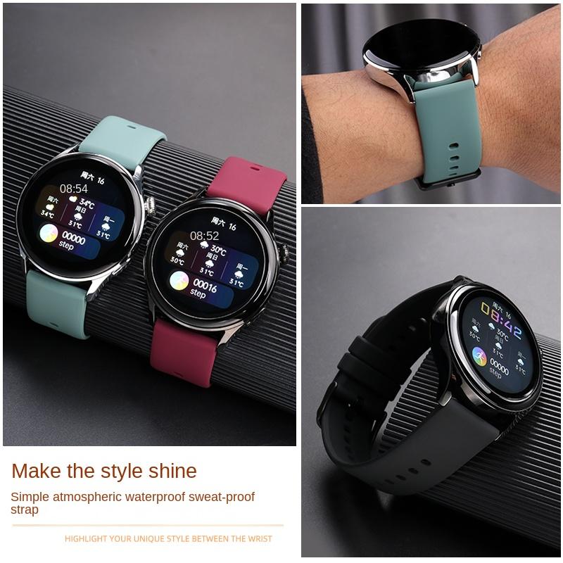 Быстросъемный ремешок для часов Huawei GT1 GT2 GT3 Magic2 Watch3 honor 2/2e GS PRO, мягкий ремешок 20 22 мм, черная силиконовая ремешок-браслет