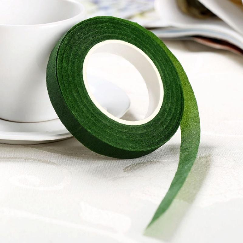 12 мм самоклеящаяся зеленая бумажная лента цветочный стебель для гирлянд венков своими руками поделки искусственный шелковый цветок MIT