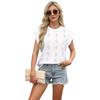 Summer Short Sleeve O Neck Solid Color Breathable Casual Women Pullover T Shirt Blouse Top